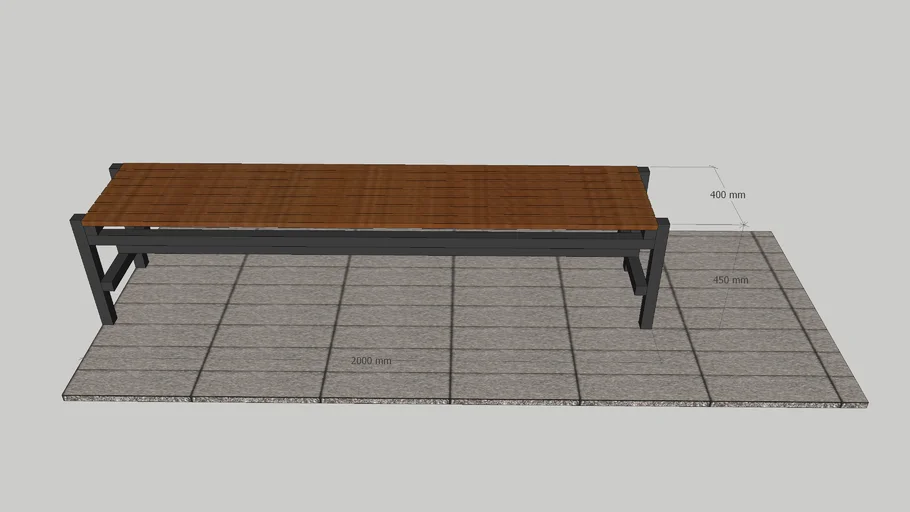 Bangku Taman 200x40cm
