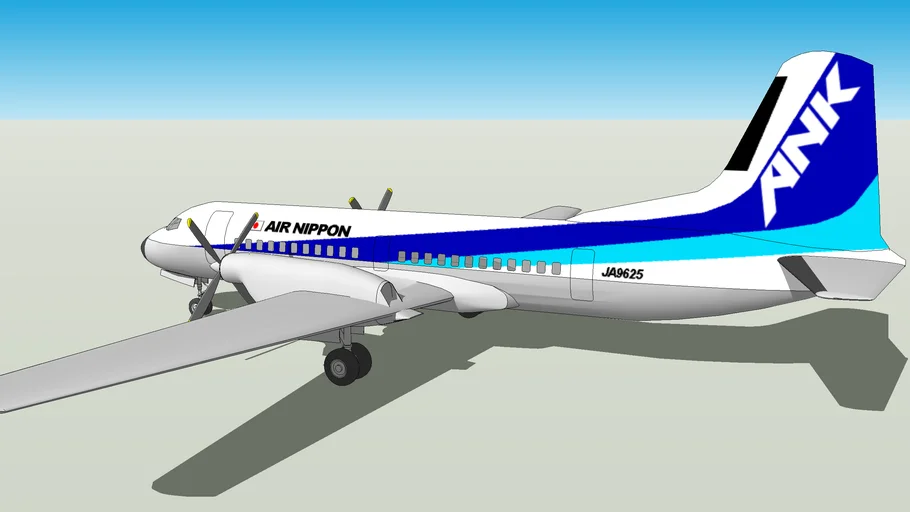 YS 11 the passenger plane 1962Japan - Model - 3D Warehouse