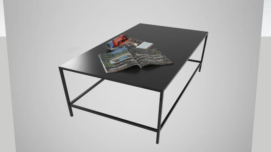 tavolino caffè ferro nero 120x70x42