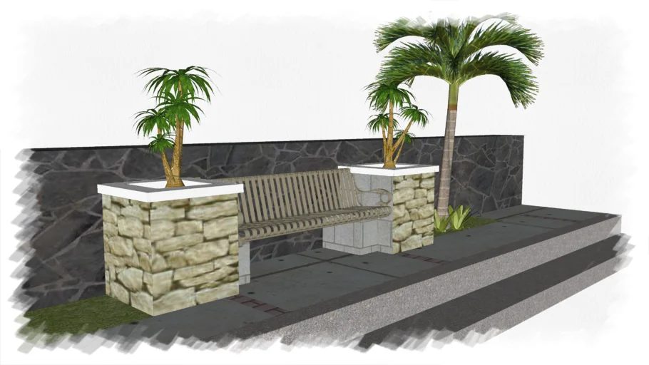 Banca con Jardinera