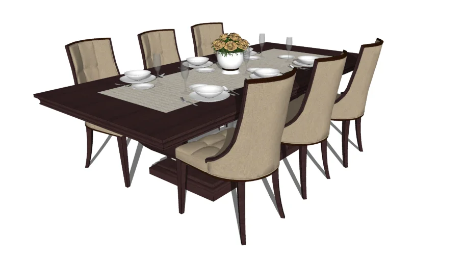  dining table, meja makan, home furniture, interior furniture