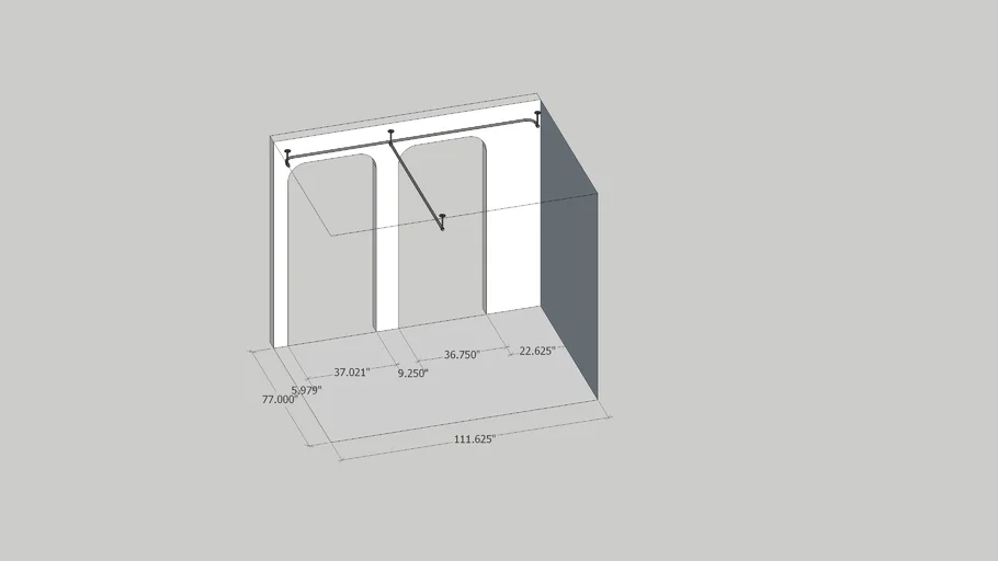 FITTING ROOM CURTAIN ROD