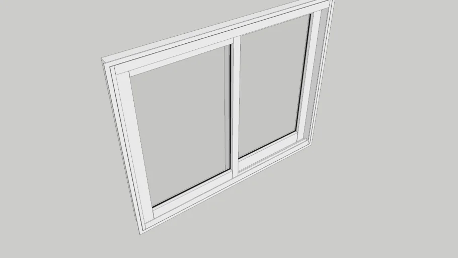 ventana 2 hojas corrediza aluminio dinamica.skp