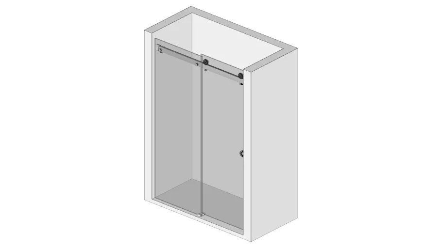 Shower with Sliding Glass Doors