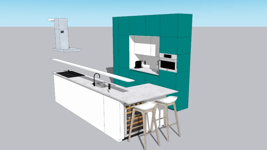 L shape modern kitchen