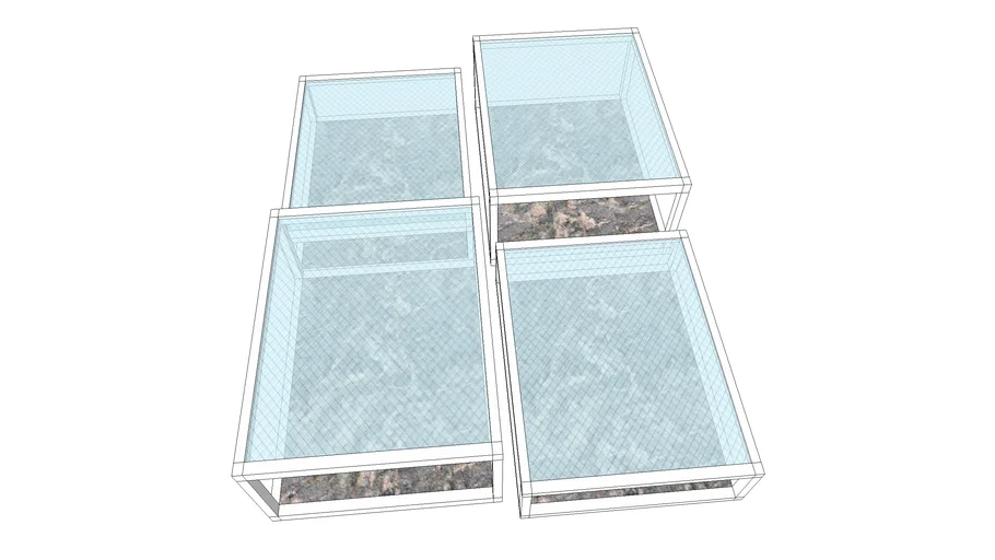 Glass coffee table