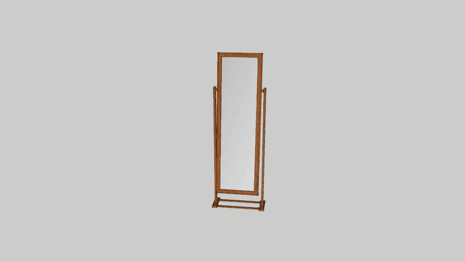 Simple Standing Full Length Wooden Mirror