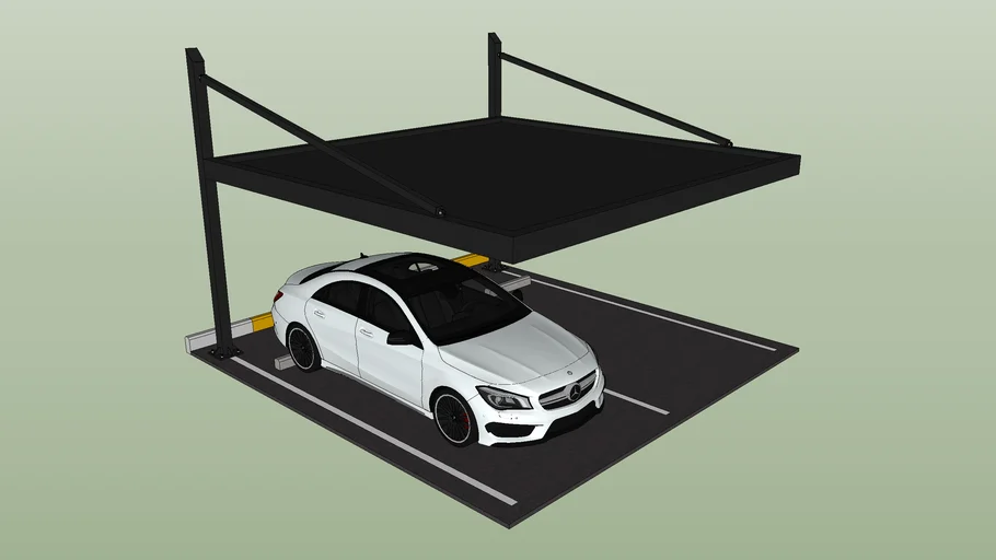 Pergola Car Parking Shade, Top Support Car Parking Shade