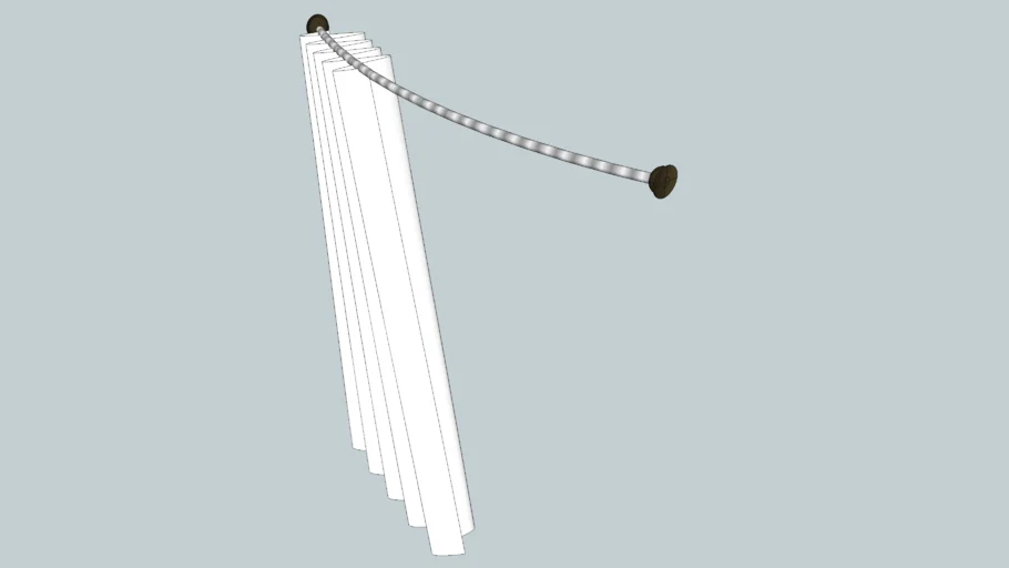 shower curtain and rod