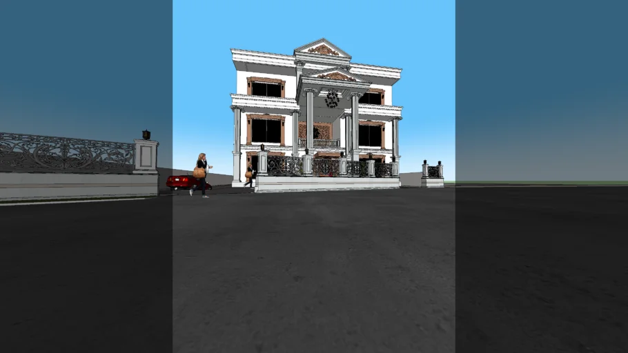 classic exterior vray renderd