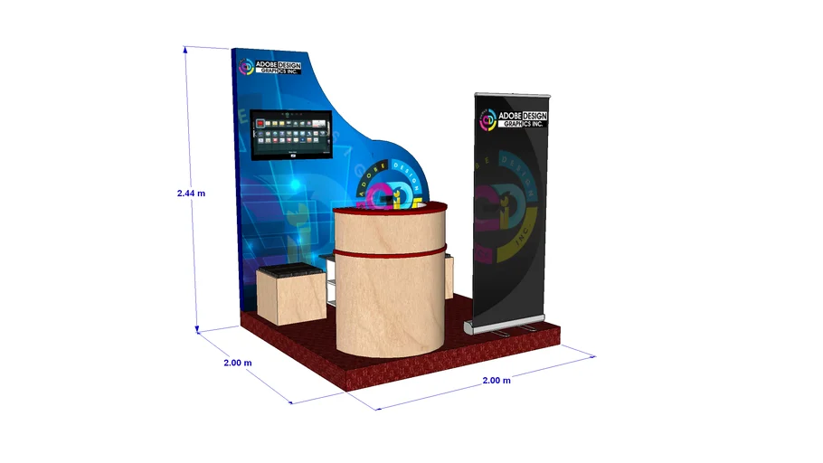 Adobe 2m x 2m Exhibit Booth
