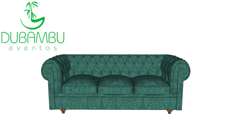 Sofá Chesterfield - verde