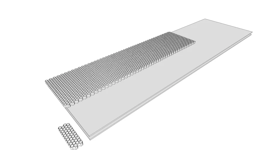 Tablero alveolar con estructura de panal