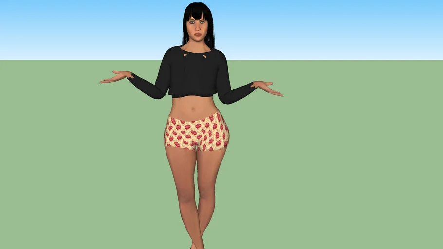 3d woman, Makehuman, Blender