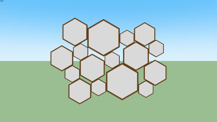 Decorative Hexsagonal Mirror