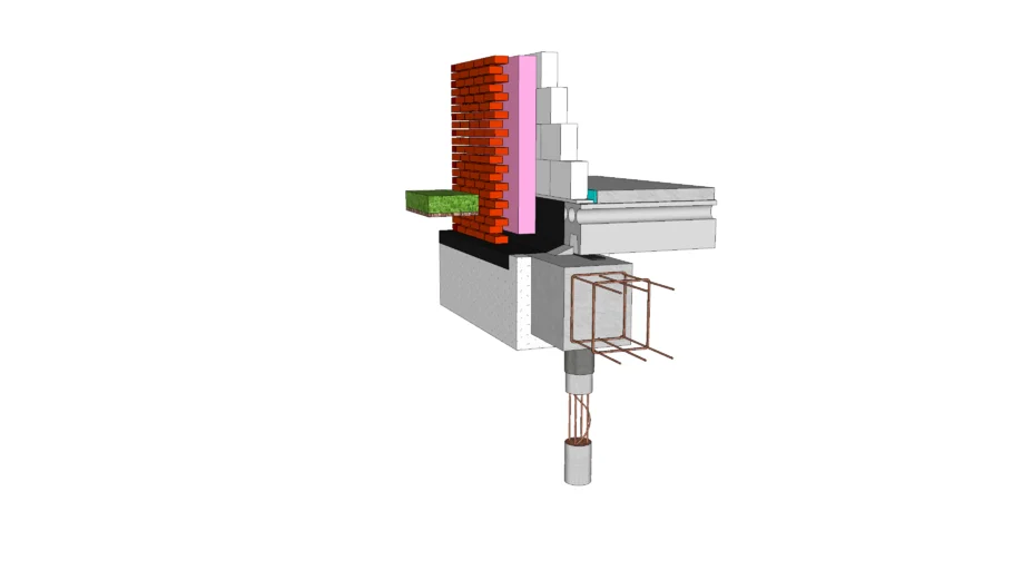 Detail tekening fundering op palen