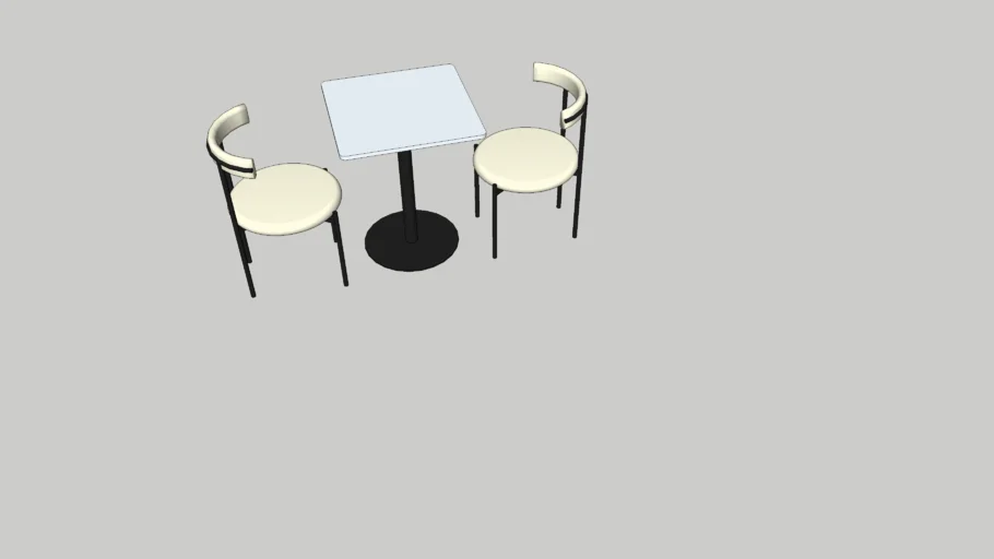 Cafe Chair and Table 