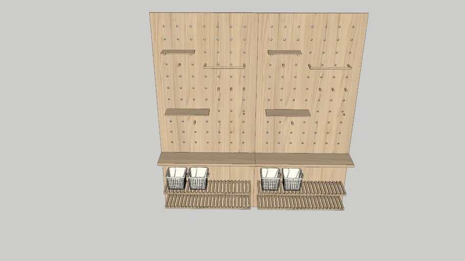 Panel pegboard - panel perforado de madera -