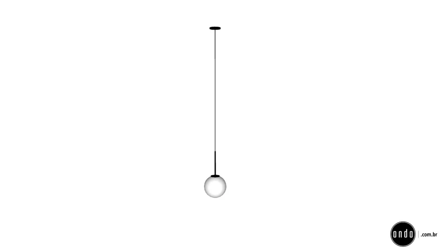 pendente bola de vidro branco 20cm cloud