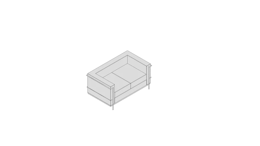 Le Corbusier: Sofá de 2 assentos / 2 Seat Couch