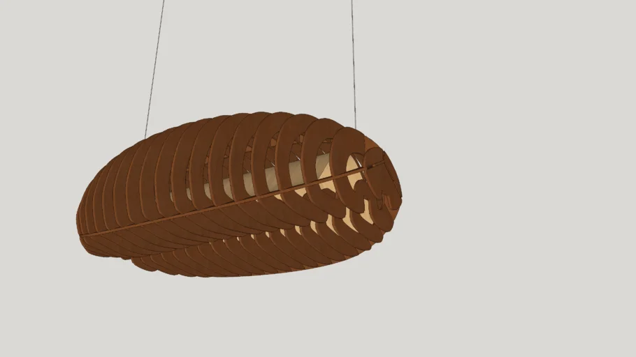 Coffee bean lighting in wood