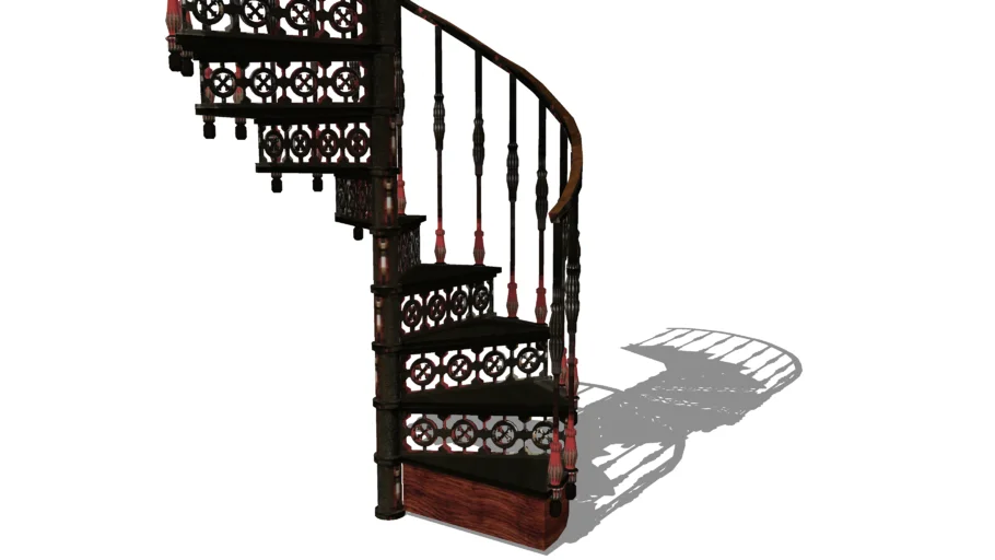 Escalier métallique en colimaçon