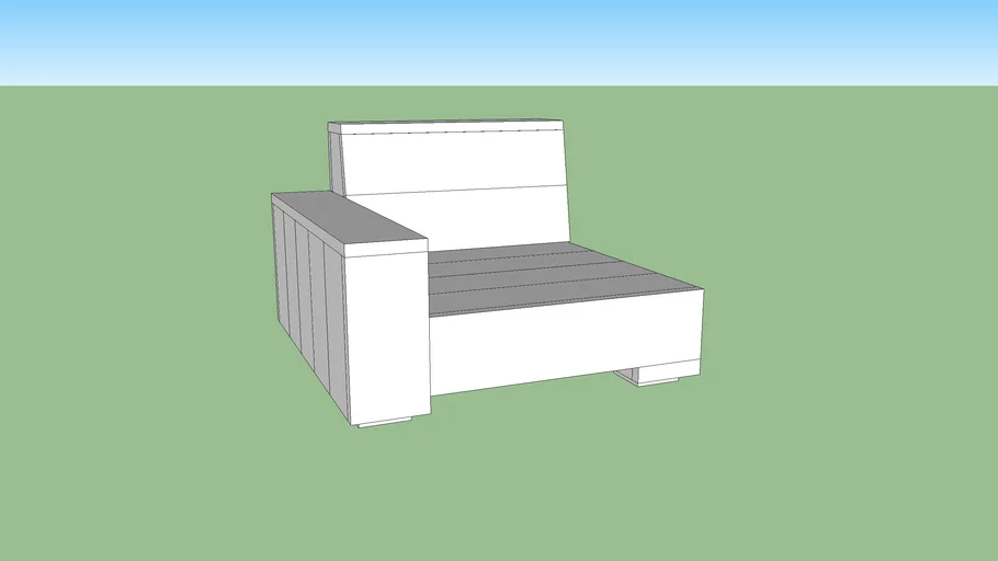 Steigerhout loungebank 100cm