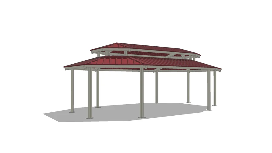 Hexagonal - 20' x 30' - Stretched with Vented Top
