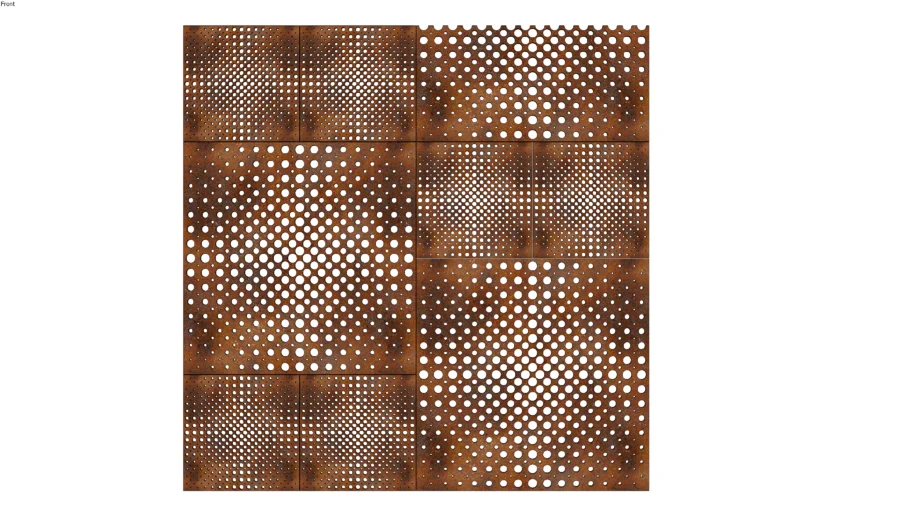 Painel em aço corten