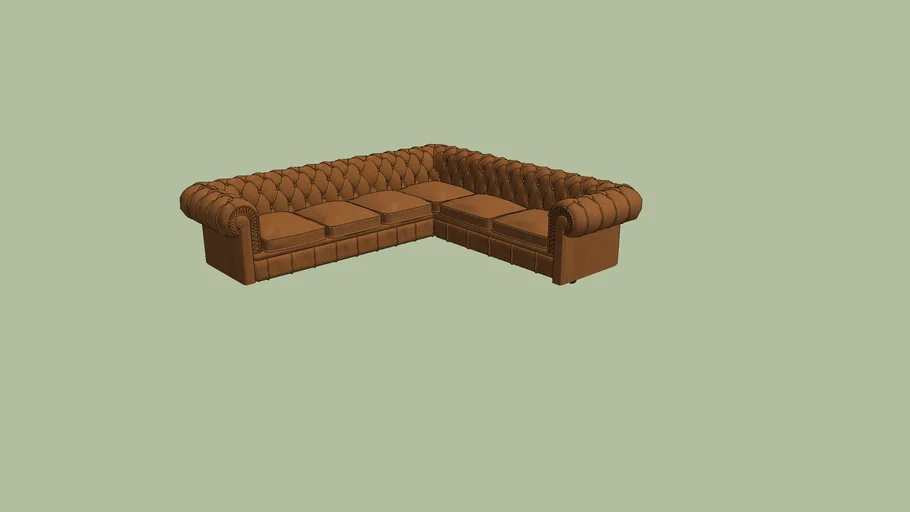L-shape Chesterfield sofa