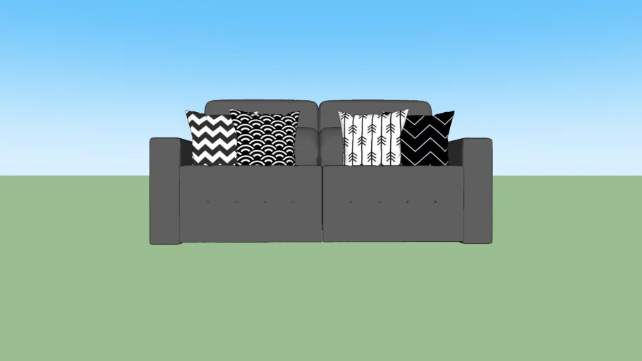 SOFA RETRATIL 3 LUGARES PLAZA - MOBLY