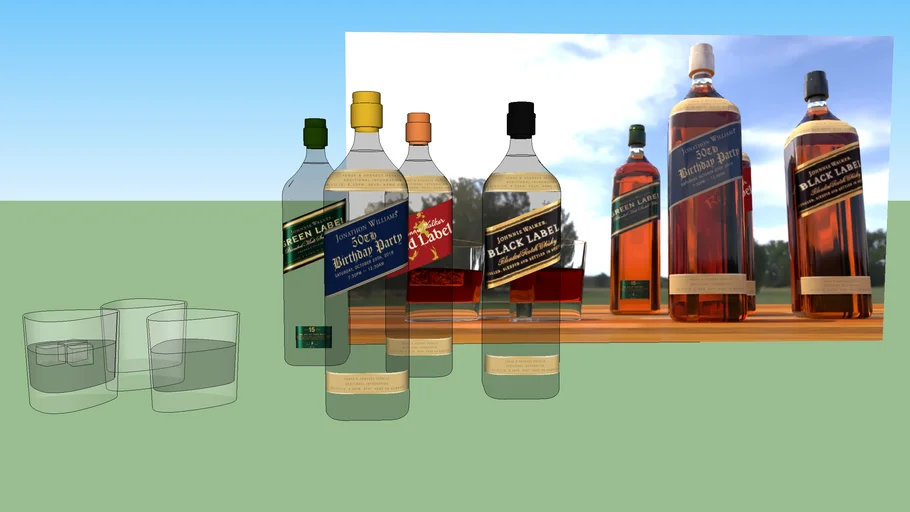 Garrafas de Whisky_johnnie walker