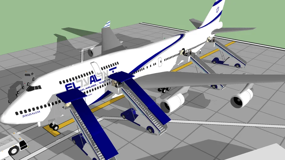 EL AL Boeing 747-400 (Doors Open)