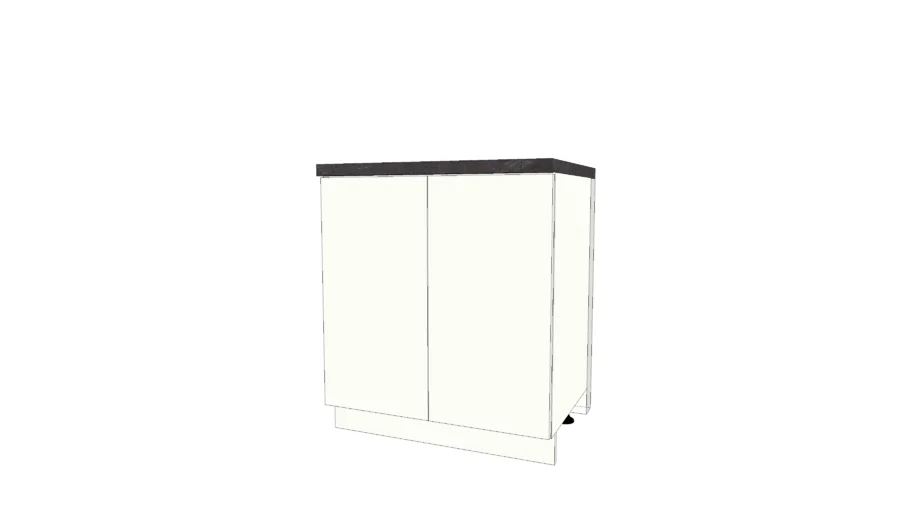 MEUBLE BAS CUISINE SOUS EVIER 2 PORTES L800xH892xP550 - BOMA - BCU0073X