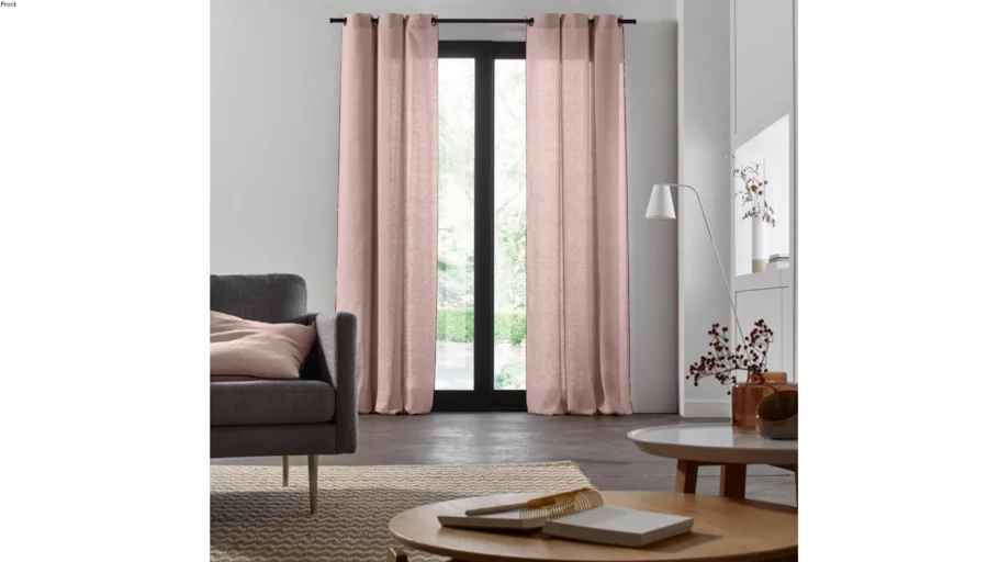 Black eyelet curtain by CARLINA Red & grey / 119€ - 159€ TTC