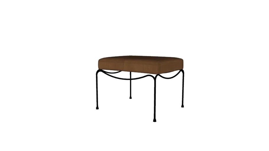Journey terracotta red velvet stool