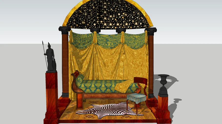 Neoclassical Dais and Alcove for a Bed