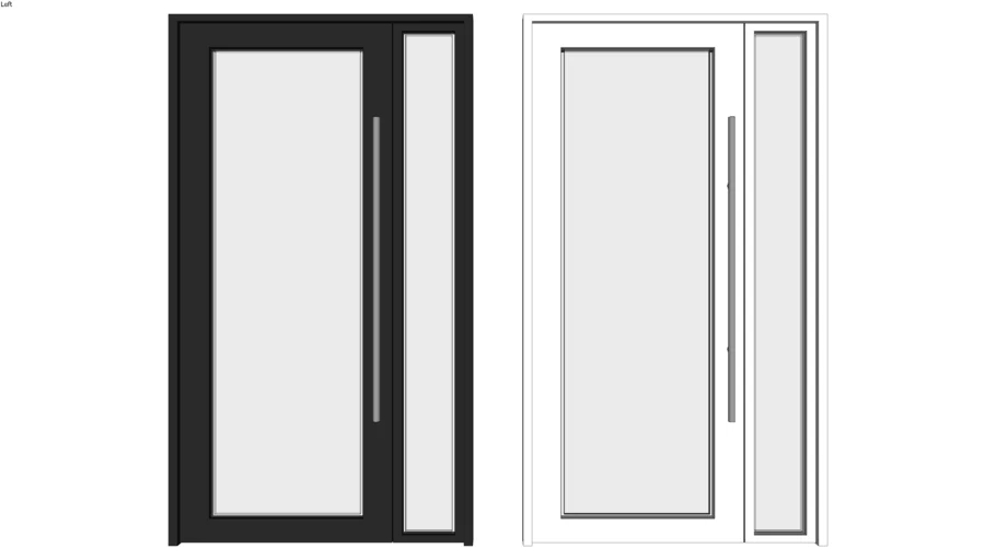 PORTA COM BANDEIRA LATERAL