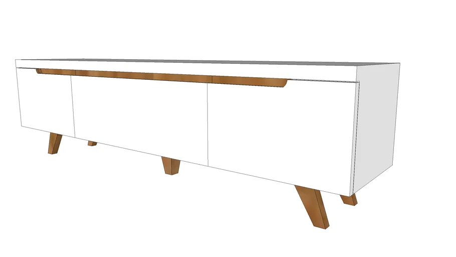 Rack para TV com Pés Palito Madesa Reims