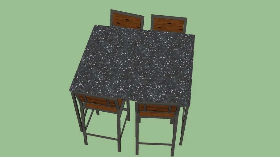 COMEDOR MESA ALTA 4 SILLAS