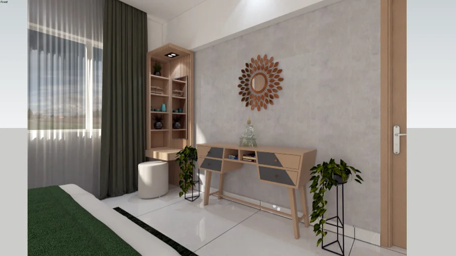 modern console table - vray ready