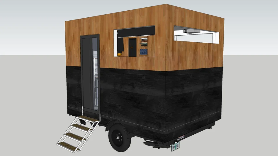 12' Split Level Tiny Home With Mini Tub | 3D Warehouse