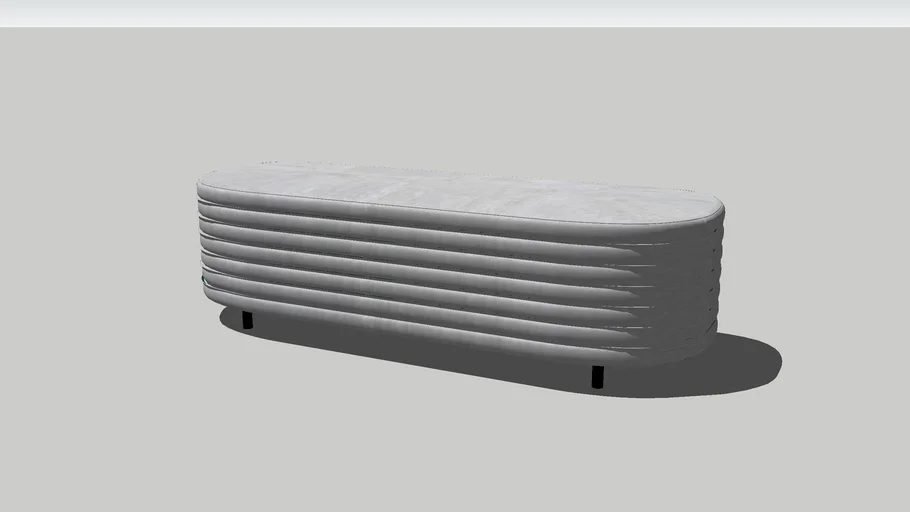 Rialto Oval Channel Tufted Storage Bench