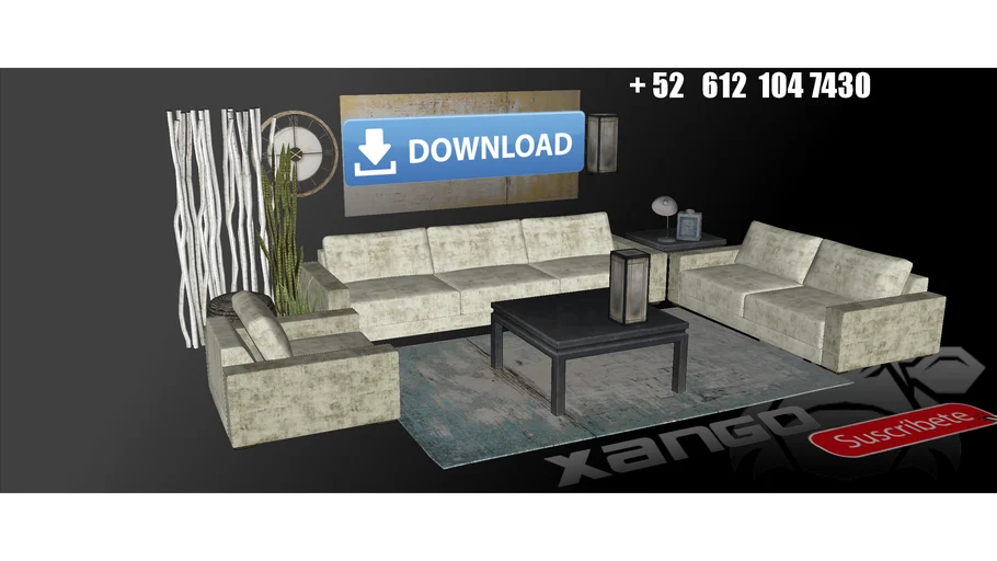 Modern room (Xango) Sala moderna minimalista