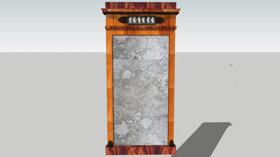 French Empire Mirror, circa 1815; Intended for Use with the Palmetto Noir Console