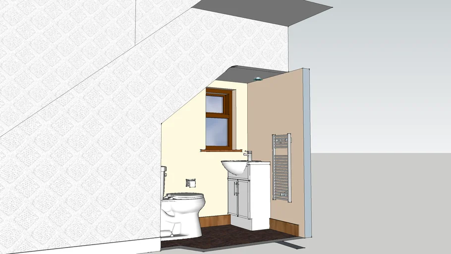 Bathroom under stairs