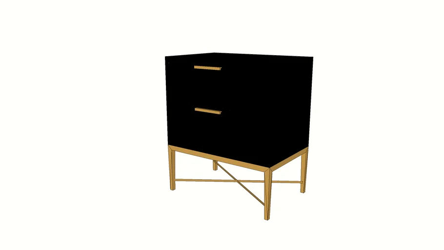 GLAM NIGHTSTAND WITH DRAWERS
