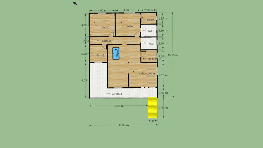 Planta baixa - Casa piso superior