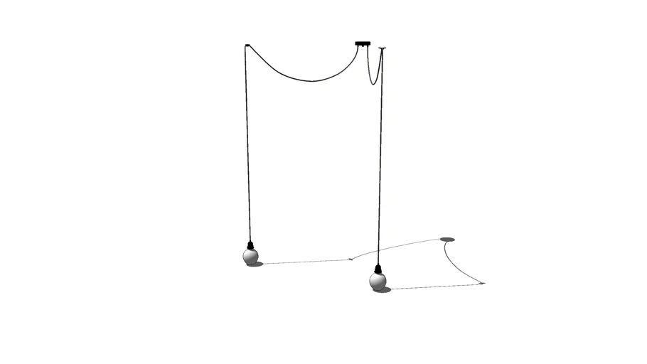 Suspension Luminaire Plafonnier Lustre 2 Fils 2,5m - Déportée - Hoopzï