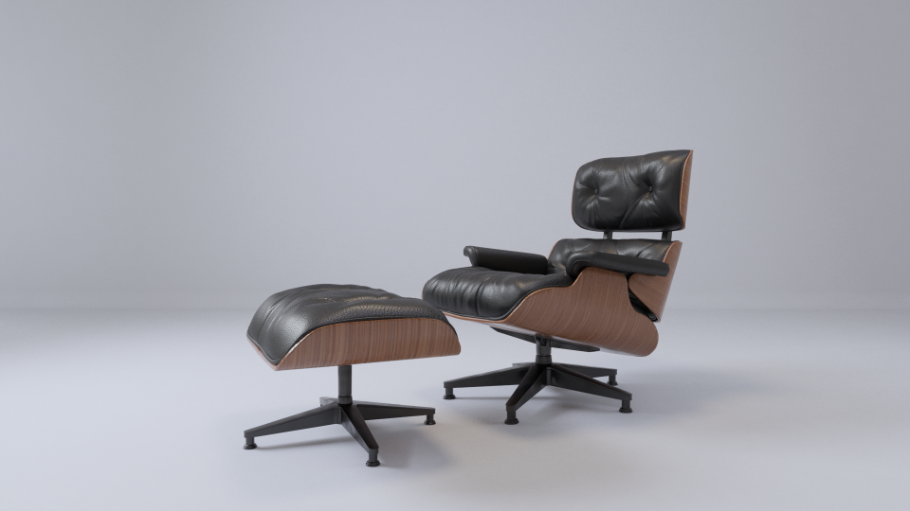 Poltrona Charles Eames com Puff